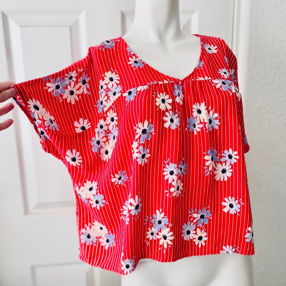 Madewell Floral Striped Top - Picture 6 of 7
